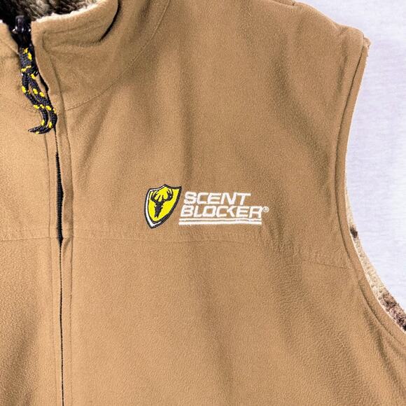 Scent-Blocker Wind Blocker System Layer 2 Reversible Camo Fleece Vest Men LG - Picture 5 of 13